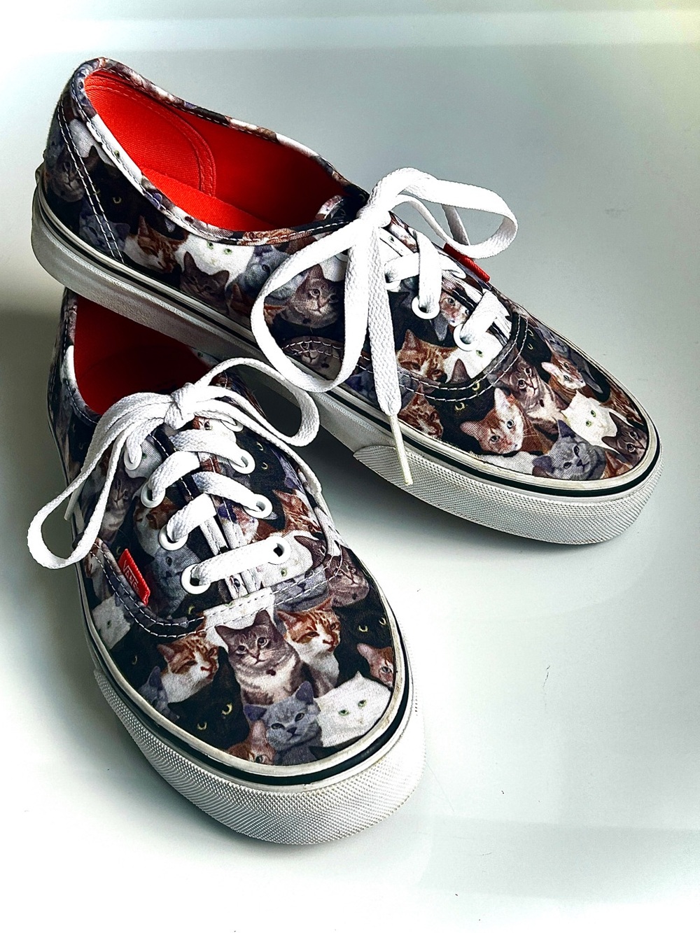 VANS for ASPCA Rare LTD ED Cat Faces Sneakers Low-top Lace-up 7.5